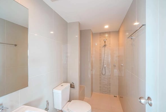 room interior and bathroom of Casa Condo @ MRT Sam Yeak Bang Yai