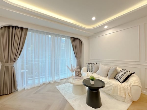 living room and bedroom of Parkview Viphavadi (พาร์ควิว วิภาวดี)