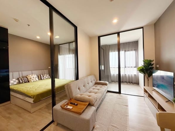bedroom and living room and room interior of นิช โมโน เมกะ สเปซ บางนา (Niche MONO Mega Space Bang Na)