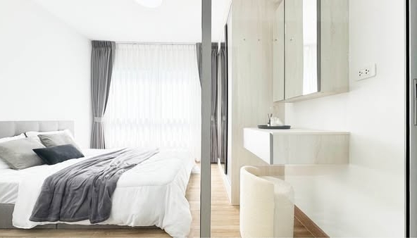 bedroom and room interior of The Niche ID Bangkhae – Bangkae Phase 2