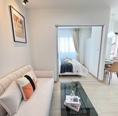 living room and bedroom of The Privacy Ladprao – Sena