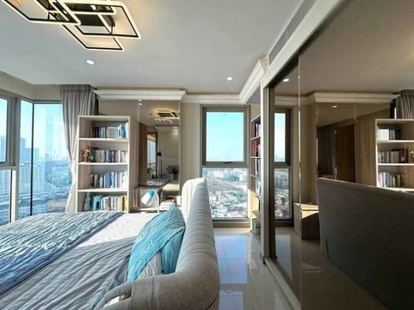 bedroom and living room of The Riviera Jomtien