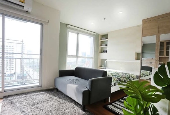 living room and bedroom of The Selected Kaset-Ngamwongwan by LPN