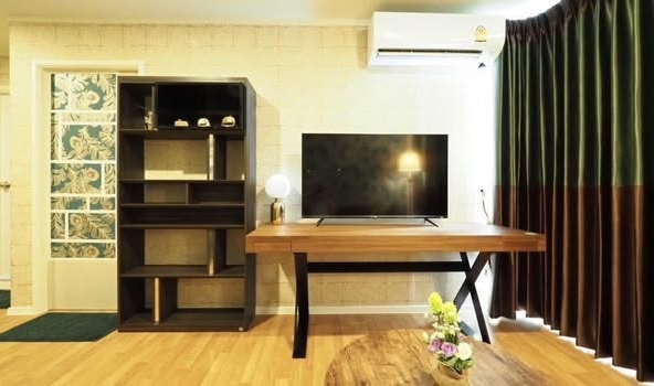 living room and bedroom of The Selected Kaset-Ngamwongwan by LPN