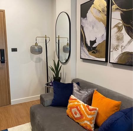 living room of Arise Condo At Mahidol
