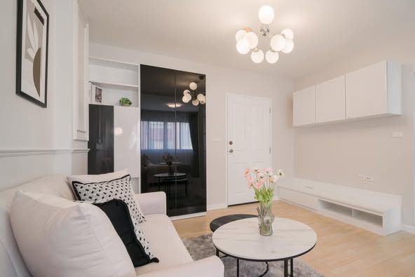 living room of D condo ramindra