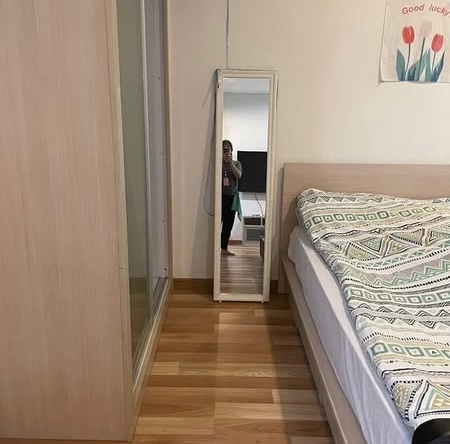 bedroom and room interior of IDEO Ratchada-Huai Khwang
