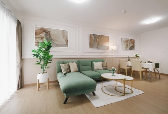 living room of คอนโดศุภาลัยปาร์คแยกเกษตร
