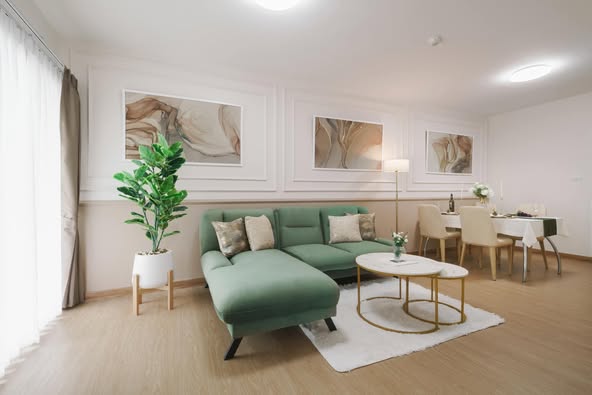 living room of คอนโดศุภาลัยปาร์คแยกเกษตร