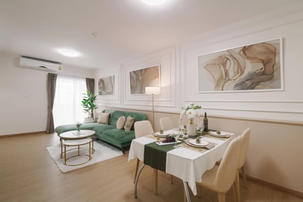 living room and room interior of คอนโดศุภาลัยปาร์คแยกเกษตร