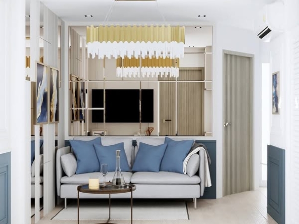 living room of Lumpini Condo Town Bodindecha-Ramkhamhaeng