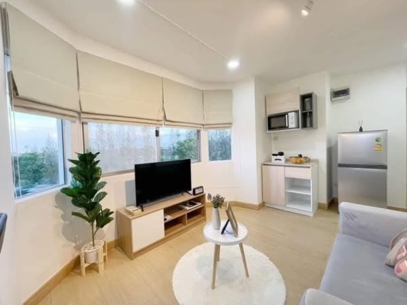 living room and bedroom and room interior of Nalanna condo Pattaya