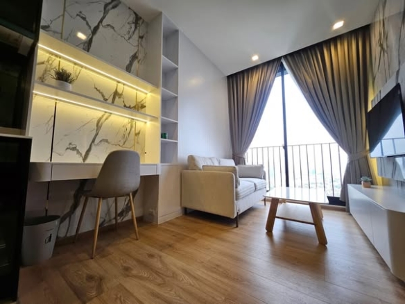 living room and bedroom of Noble Around Ari