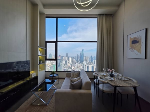 living room of Park Origin Chula-Sam Yan