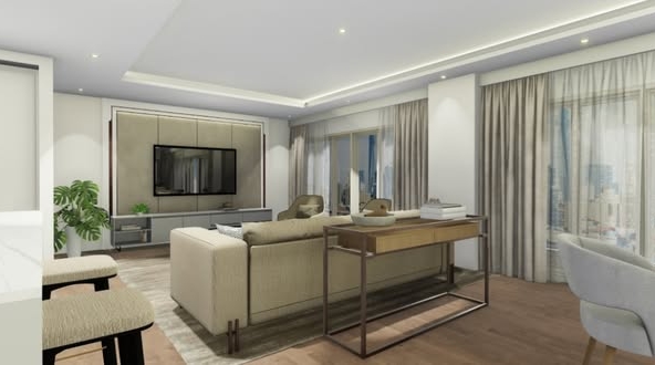 bedroom and living room of Sathorn Park Place Condominium