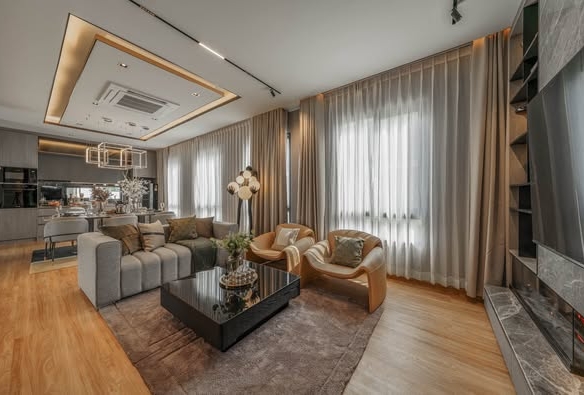 living room of SOL Midtown มิดทาวน์ เพชรเกษม สาทร