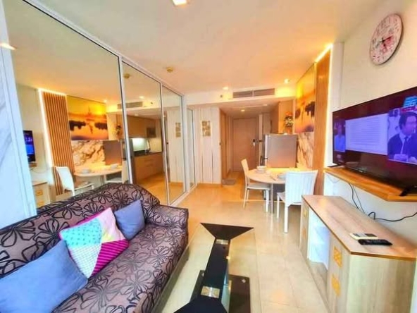bedroom and living room of The Cliff Residence Condo