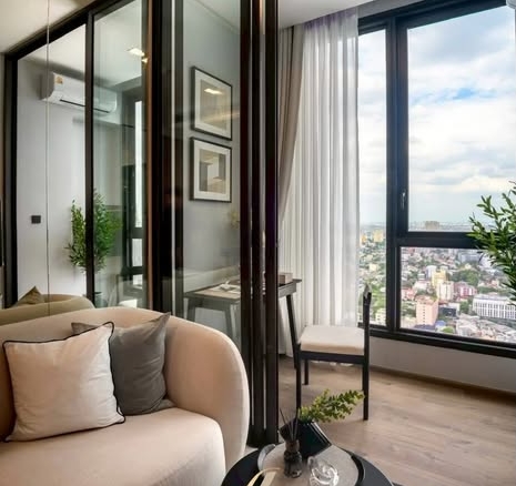 living room and bedroom of The Crest Park Residences