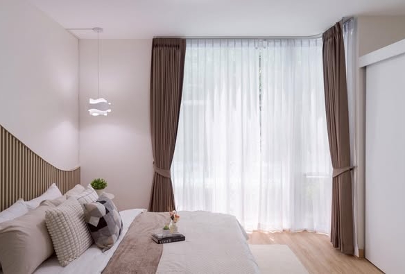 bedroom and room interior of The Iris Condo (F Building) Rama 9 – Srinagarindra