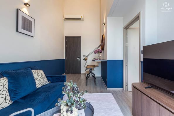 living room and bedroom of THE LINE Sukhumvit 101