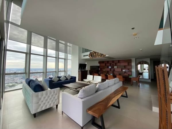 living room of The River Condominium