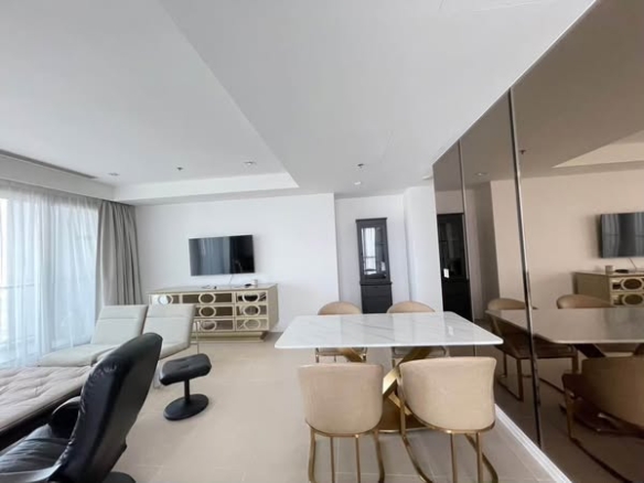 living room of The River Condominium